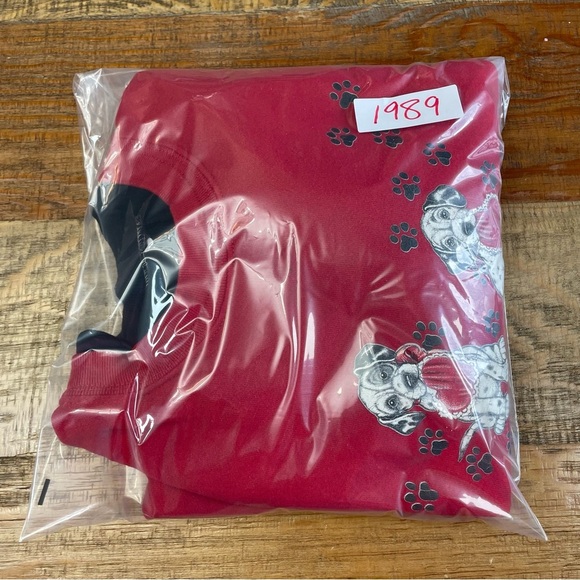 Vintage Morning Sun Dalmatian Dog Sweatshirt Red Women size 3X heart - Picture 11 of 11